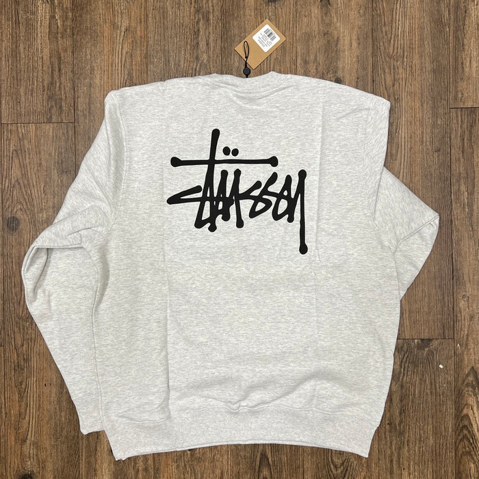 Stussy Basic Crew Ash Heather