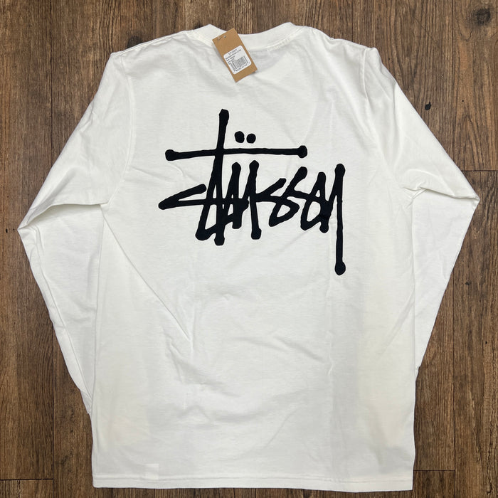 Stussy Basic Long Sleeve Tee White