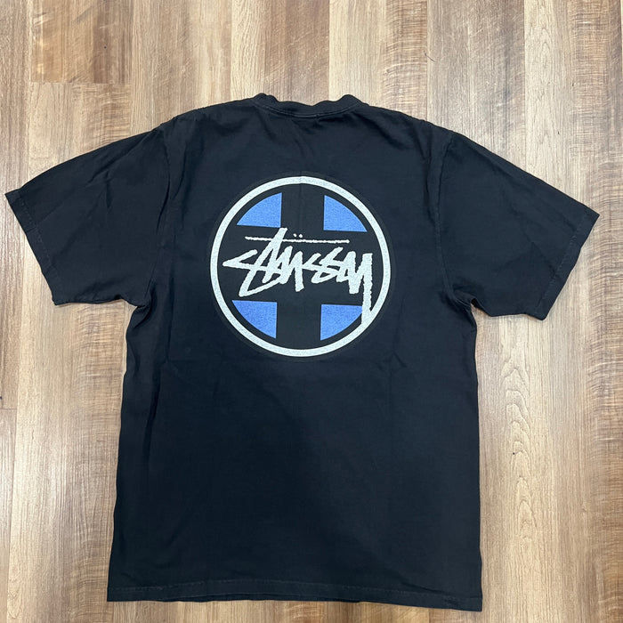 Stussy Cross Dot Tee Pigment Dyed Black