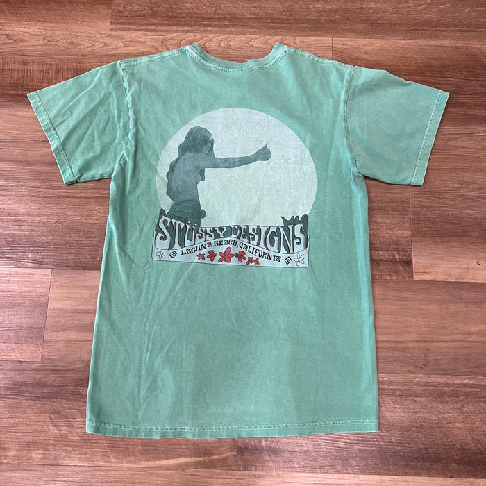 Stussy Designs Laguna Beach T Shirt Green