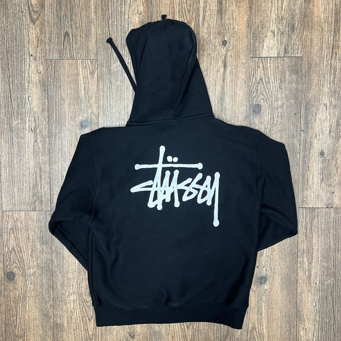Stussy Stock Logo Zip Hoodie Black