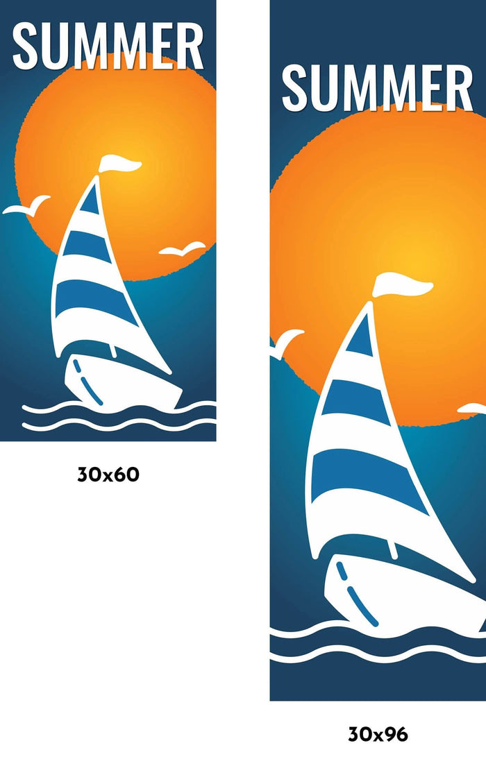 Summer Sail Boat Single Vinyl Banner Dekra-Lite
