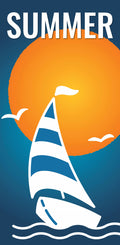 Summer Sail Boat Single Vinyl Banner Dekra-Lite