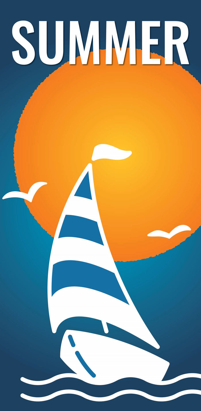 Summer Sail Boat Single Vinyl Banner Dekra-Lite