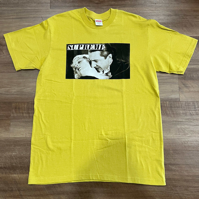 Yellow Supreme Bela Lugosi tee, size M, brand new condition with graphic print.