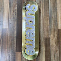Supreme Bling Box Logo gold skateboard deck SS22 edition