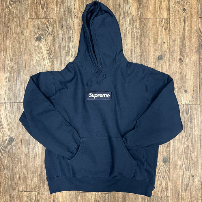 Supreme Box Logo Hooded Sweatshirt (FW25) Navy