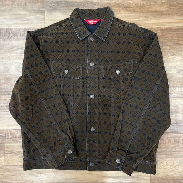 Supreme Flocked Denim Trucker Jacket