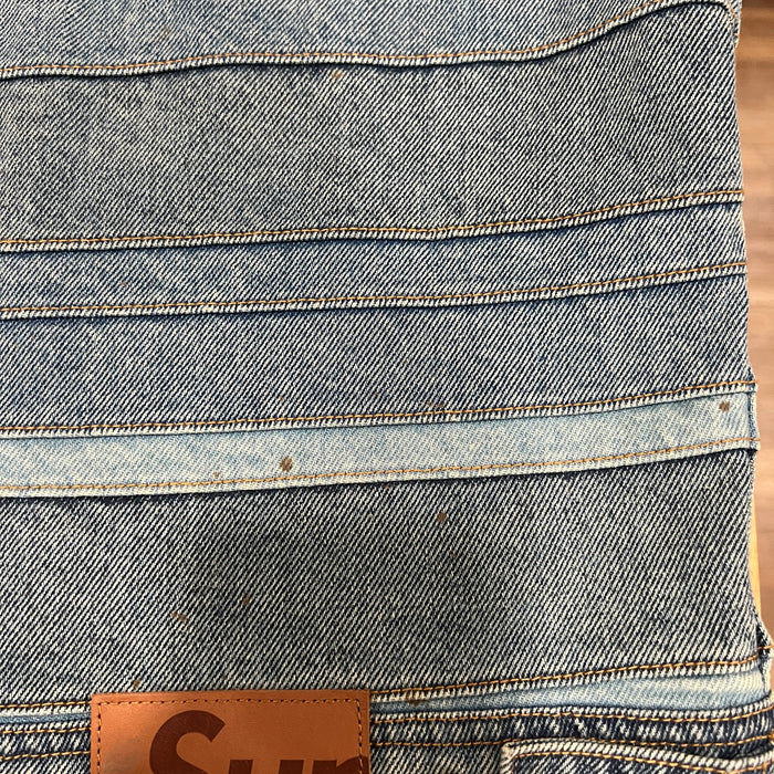 Supreme Layered Denim Trucker Jacket Washed Blue