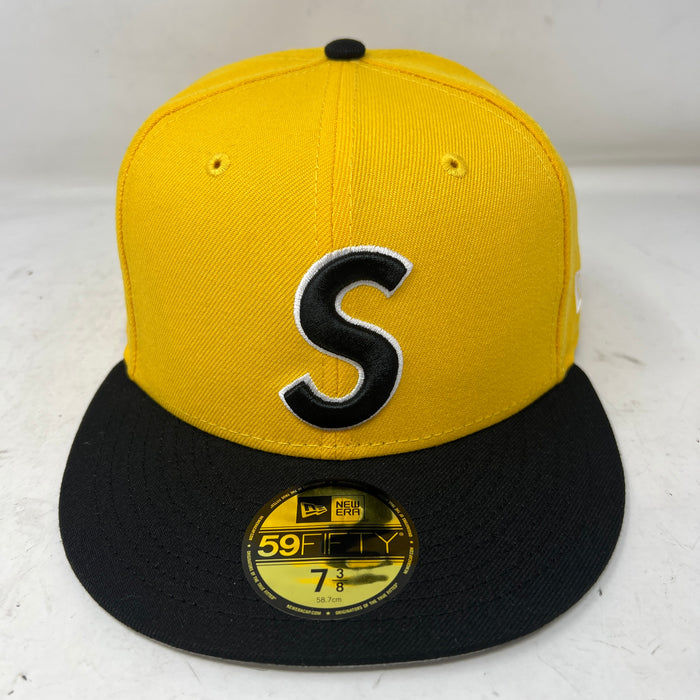 Supreme New Era Reaper S Logo 59Fifty Fitted Hat Yellow