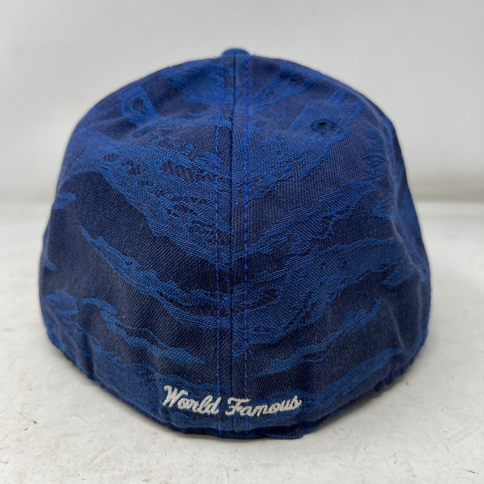 Supreme New Era Tiger Stripe Box Logo Fitted Blue