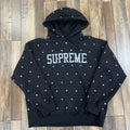 Supreme Stars Studded Hooded Sweatshirt Black