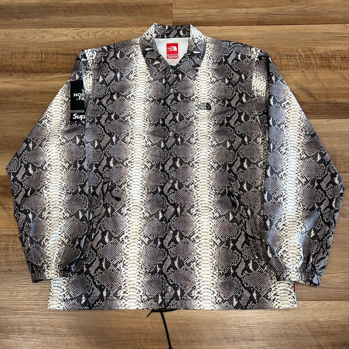 Supreme The North Face Snakeskin Taped Seam Coaches Jacket in black, size M, brand new condition.