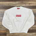 Supreme Washed Box Logo Crewneck White, size S, brand new condition.