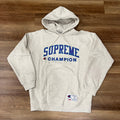 Supreme X Champion Hooded Sweatshirt Ash Grey
