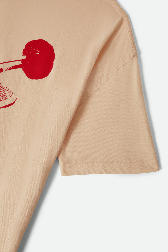 Women's Sweet Treat Oversized Boyfriend T-Shirt in the color Whitecap - Additional Laydown image
