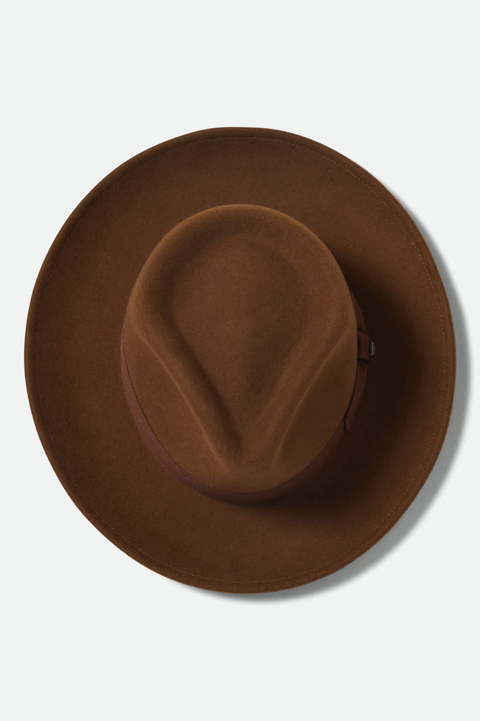 Unisex Swindle Convertabrim Fedora in the color Coffee/Light Brown - Additional Laydown image
