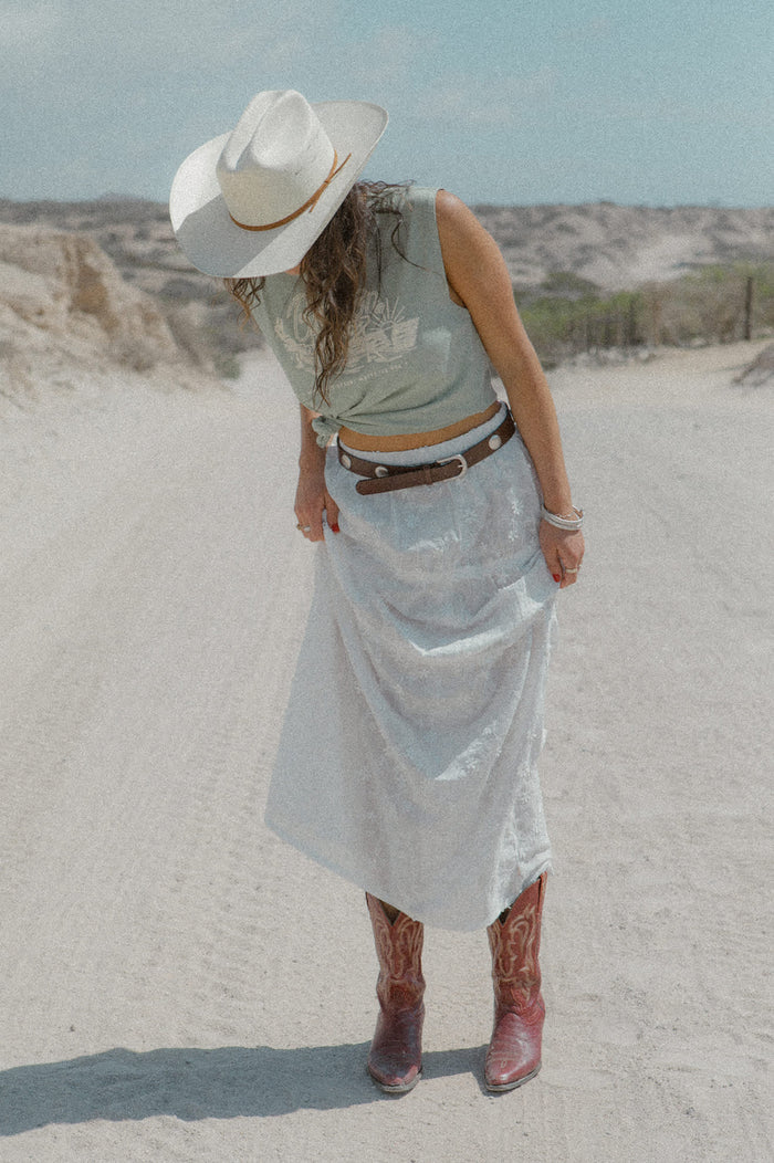 Women's The Abigail Skirt in the color Off White Floral - Men's Lifestyle image