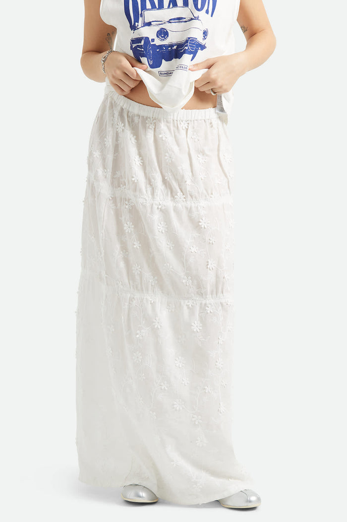 Women's The Abigail Skirt in the color Off White Floral - Women's Front View