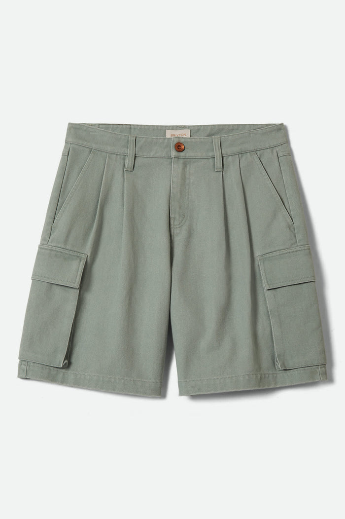 Women's The Alba Baggy Carpenter Short in the color Washed Sage Green - Front Product View
