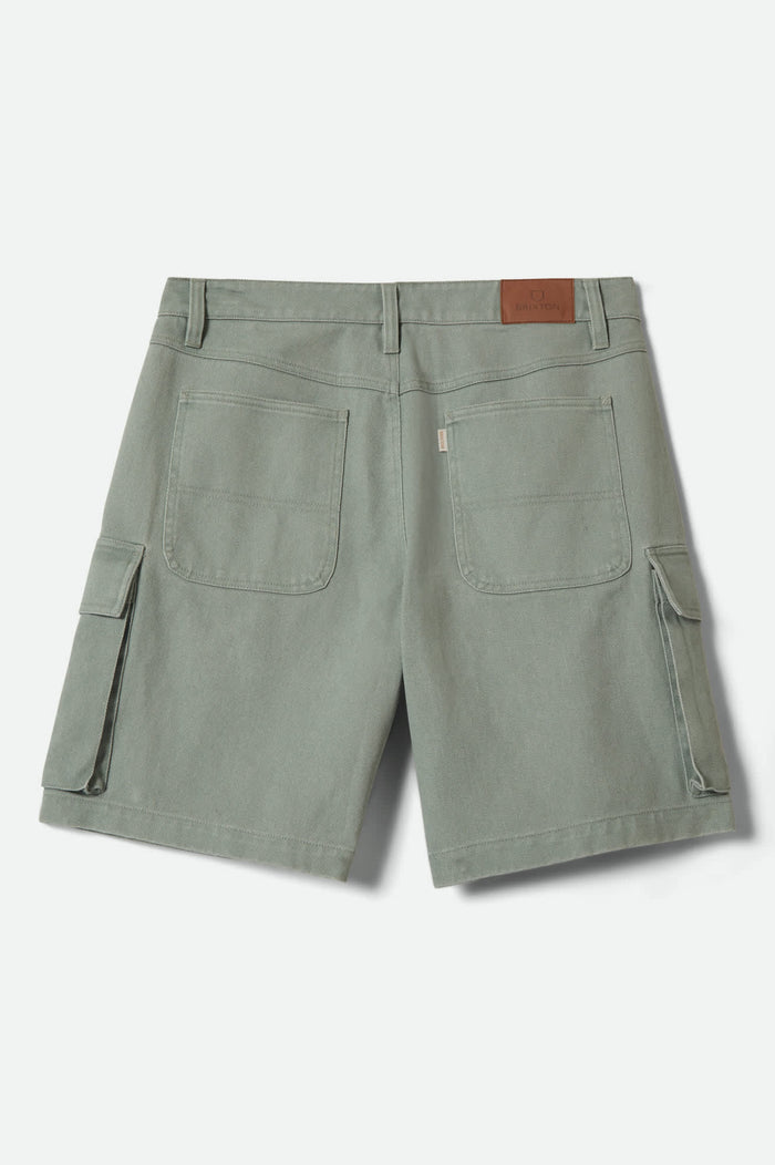 Women's The Alba Baggy Carpenter Short in the color Washed Sage Green - Additional Laydown image