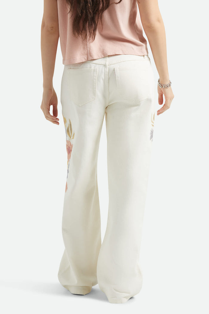 Women's The Chloe 5-Pocket Pant in the color Off White Floral Burst - Women's Back View