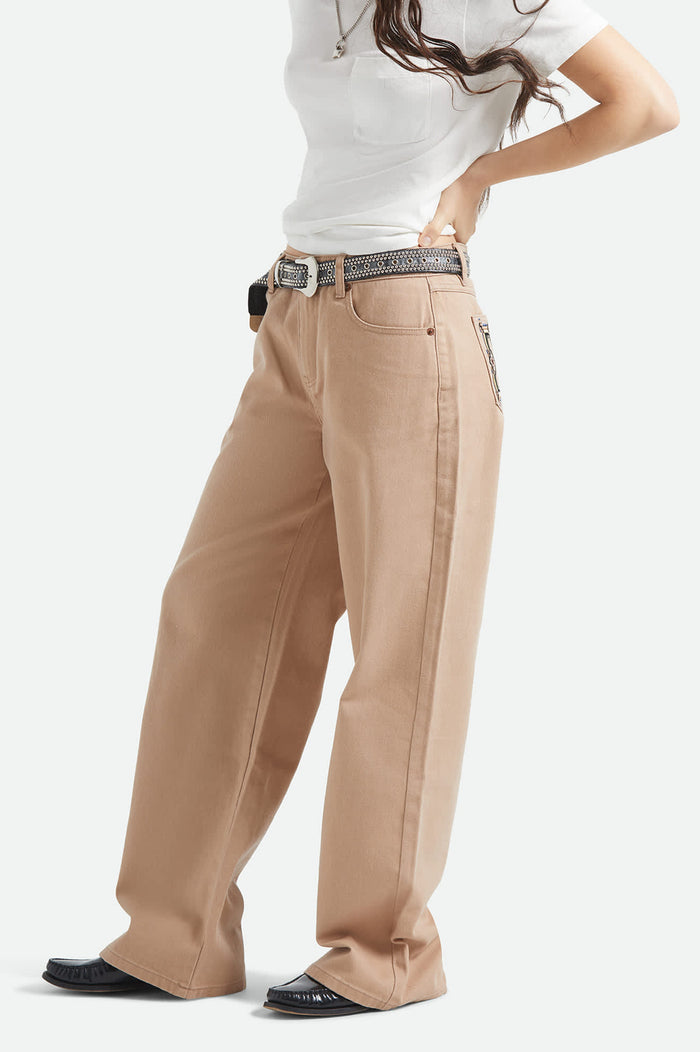 Women's The Chloe 5-Pocket Pant in the color Washed Timeless Taupe - Women's Side View