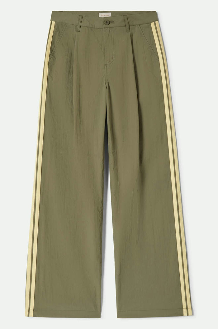 Women's The Jane Lightweight Wide Leg Pant in the color Olive Surplus - Front Product View