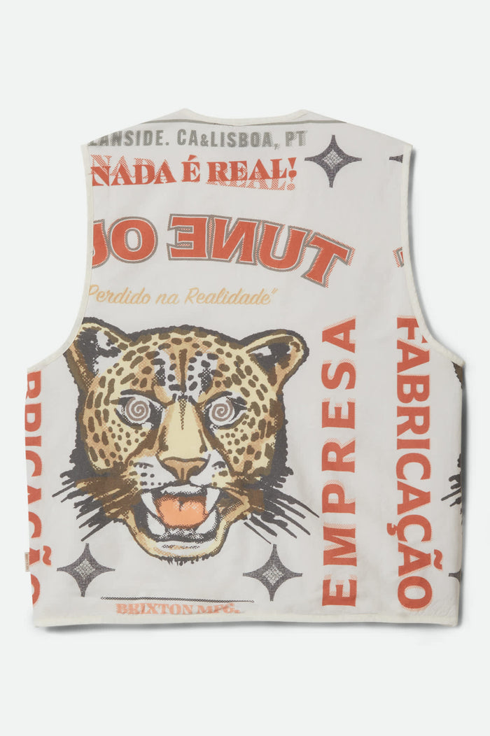 Women's The Luna Vest in the color Lost In Reality Print - Additional Laydown image