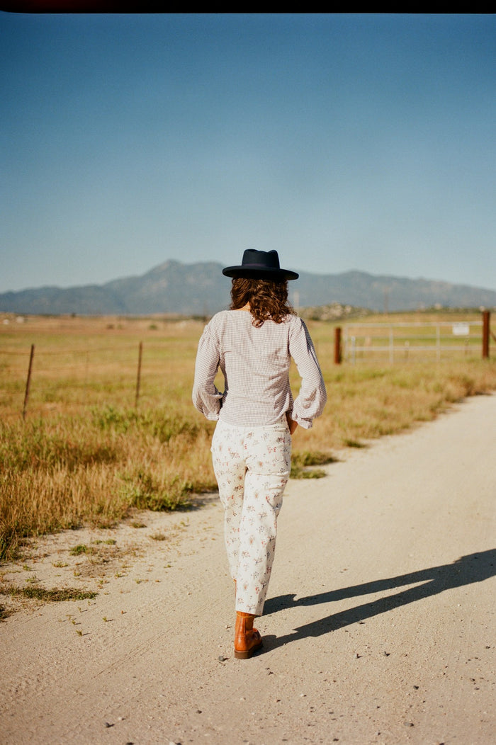 The Meadow Blouse - Azure Blue Gingham