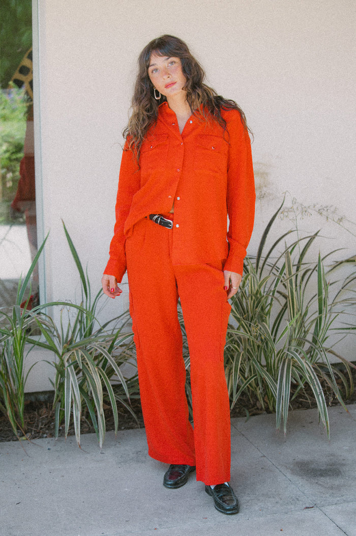 Women's The Mercer Wide Leg Trouser Pant in the color Washed Adrenaline Rush - Men's Lifestyle image