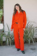 Women's The Mercer Wide Leg Trouser Pant in the color Washed Adrenaline Rush - Men's Lifestyle image