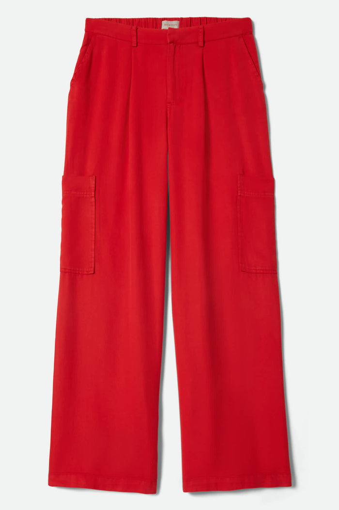 Women's The Mercer Wide Leg Trouser Pant in the color Washed Adrenaline Rush - Front Product View