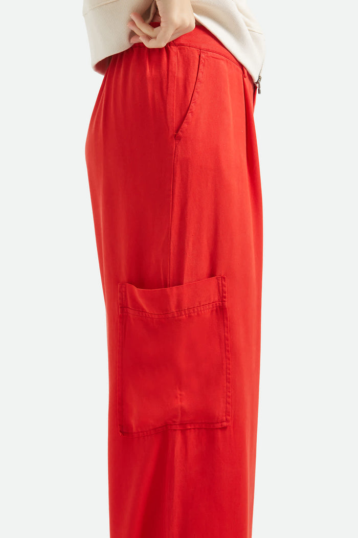 Women's The Mercer Wide Leg Trouser Pant in the color Washed Adrenaline Rush - Additional Fit image