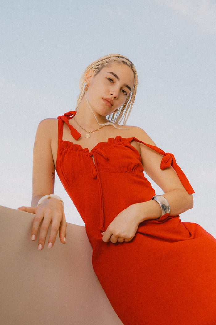 Women's The Tie Dress in the color Adrenaline Rush - Men's Lifestyle image