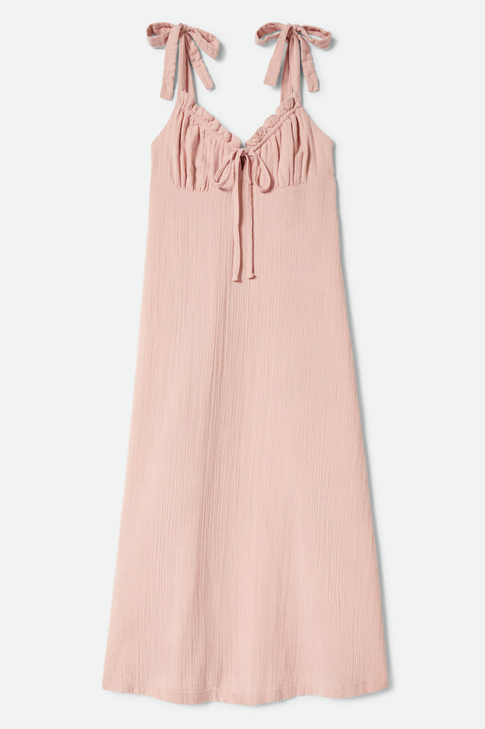 Women's The Tie Dress in the color Silver Pink - Front Product Laydown Image