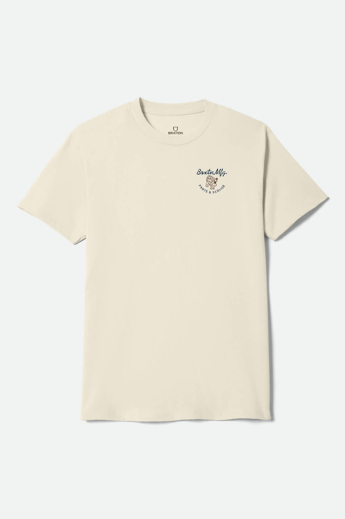 Men's Tolman Short Sleeve Shirt in the color Cream - Front Product View