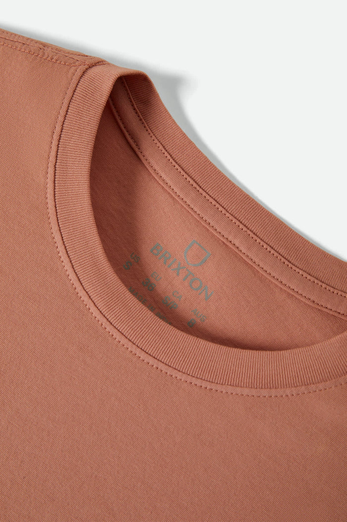 Women's Tossed Dice Crew T-Shirt in the color Italian Clay - Additional Laydown image