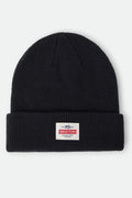 Unisex Trademark Beanie in the color Black - Front Product Laydown Image