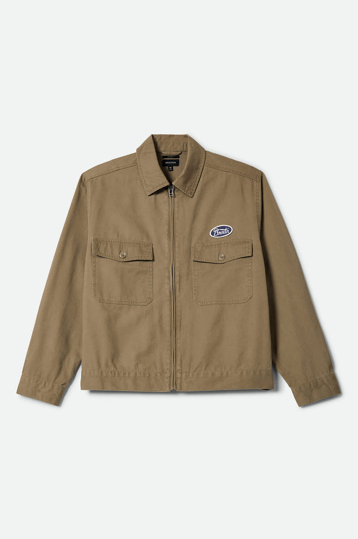 Men's Trademark Lightweight Garage Jacket in the color Washed Khaki - Front Product View