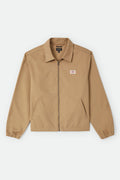 Men's Trademark Lightweight Garage Zip Jacket in the color British Khaki - Front Product Laydown Image