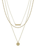 triple layered bar necklace