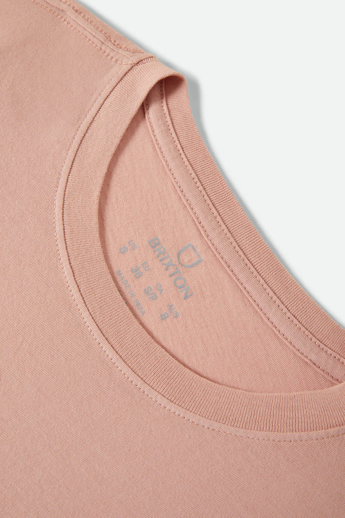 Women's Two Boots Slim Crew T-Shirt in the color Silver Pink - Additional Laydown image