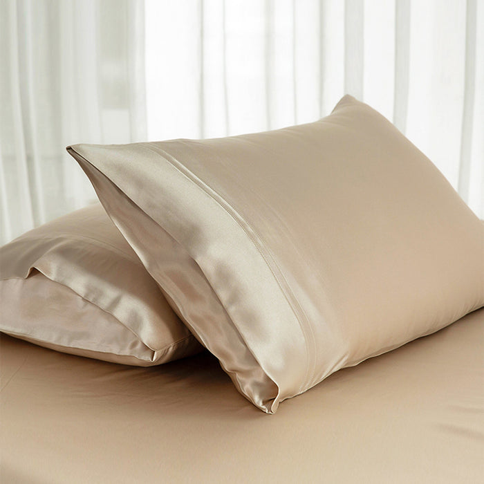 Valencia 100% Mulberry Silk Pillowcase 22mm - Mattress Miracle Brantford