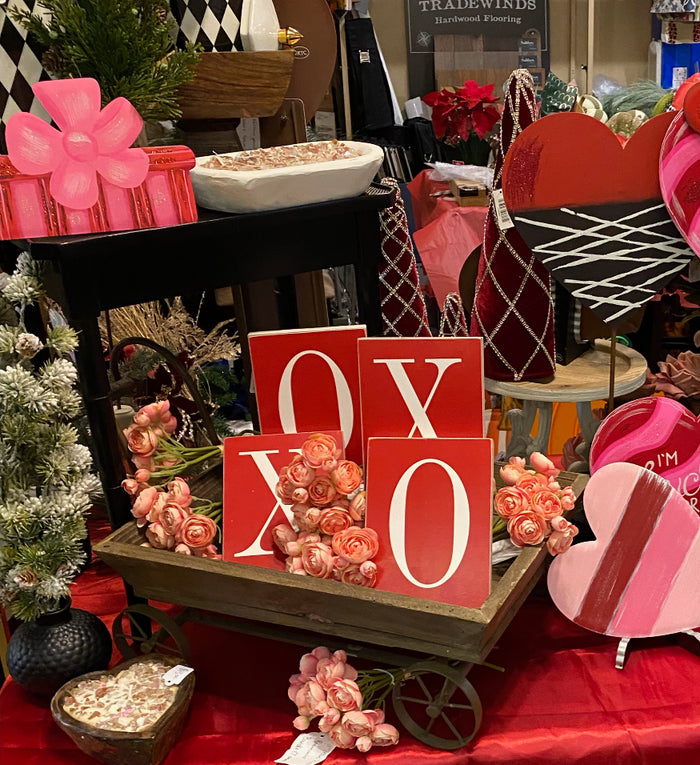 Valentines Day: XOXO Red Blocks