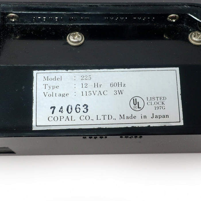 Vintage Black Copal Model 225 Flip Clock