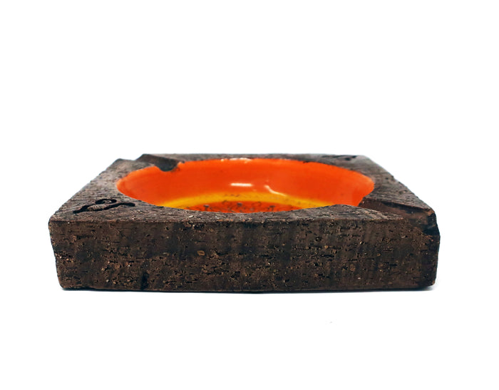 Vintage Orange Bitossi Ceramic Ashtray