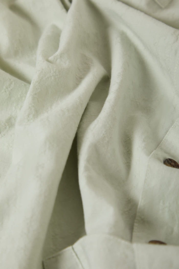 Men's Vintage Short Sleeve Shirt in the color Sea Foam Jacquard Check - Additional Laydown image