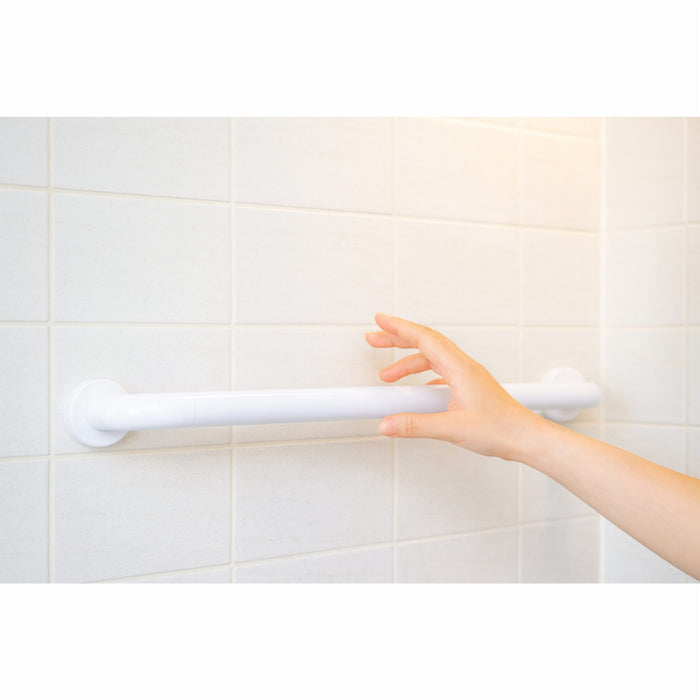 Wall Mounted Bathroom Grab Bar 67 cm, 130 kg Rated White Chrome