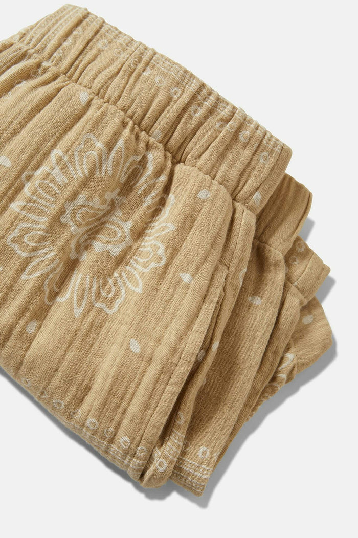 Women's Wandering Short in the color Pale Khaki Bandana - Additional Laydown image